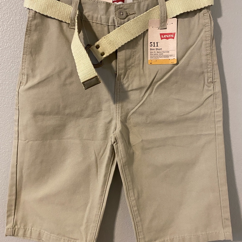 Levi's Youth 511 Khaki/Tan Slim Shorts. Size 14 youth